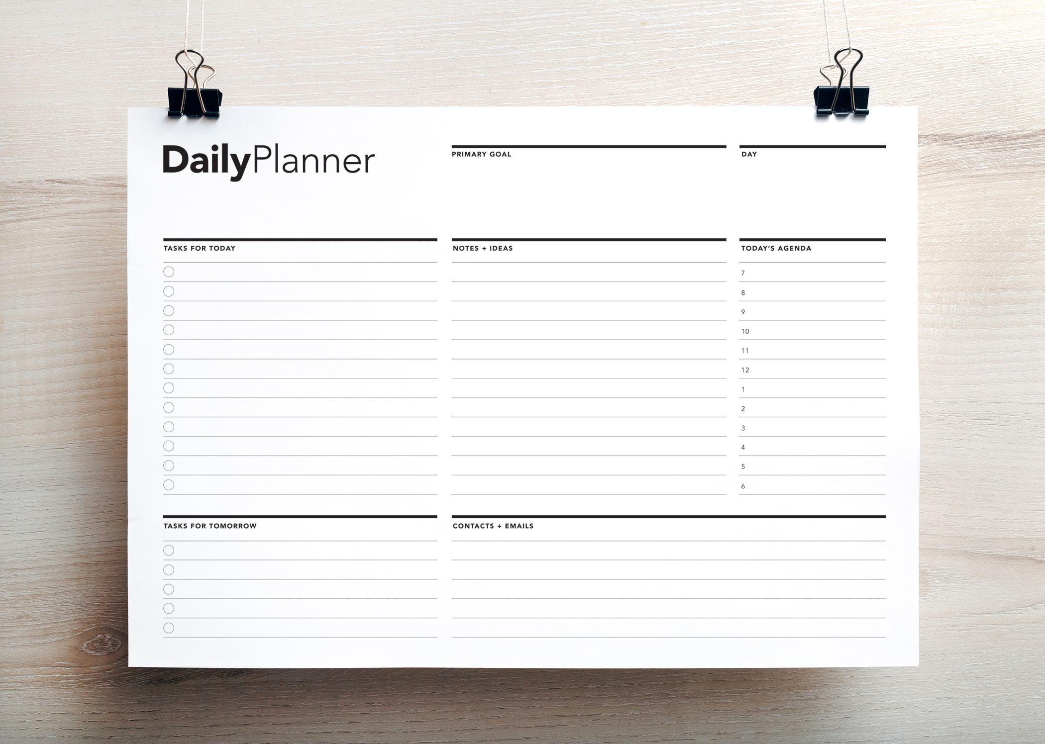 printable daily planner july 2018