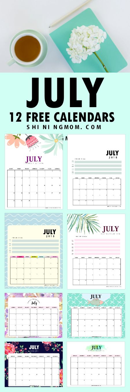 printable daily planner july 2018