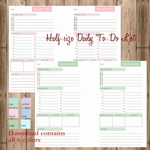 Daily To Do Planner Pages -