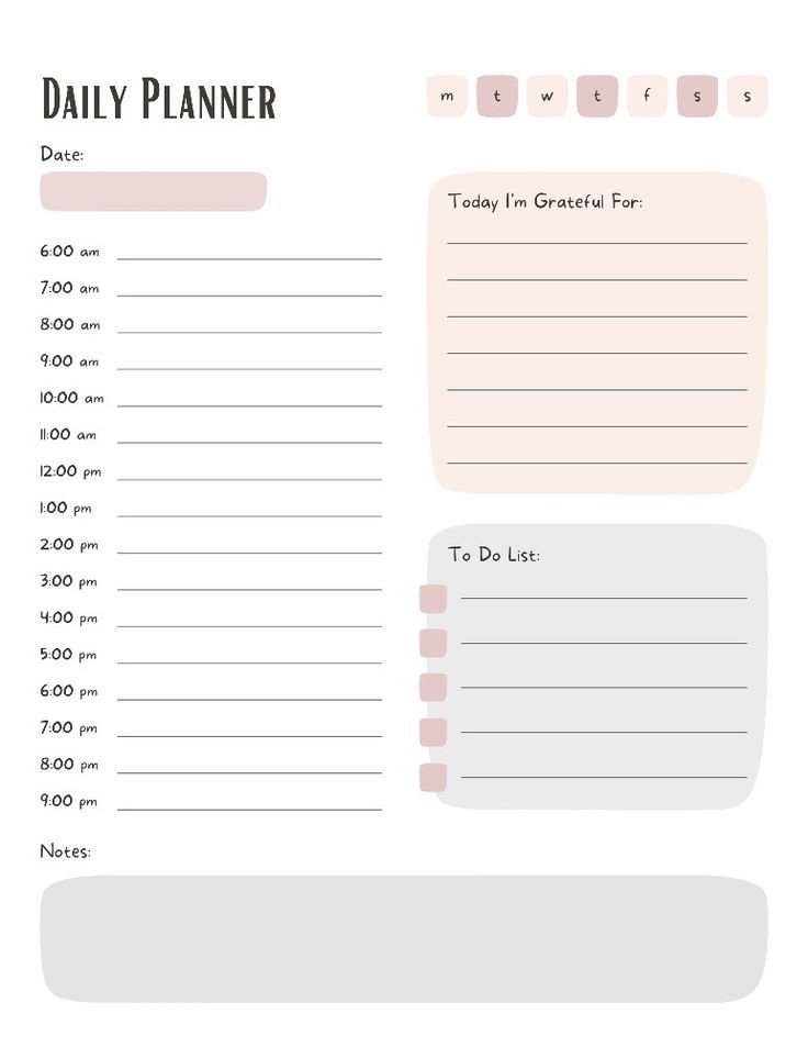 Daily Planner Printable | Study planner, Study planner printable ...