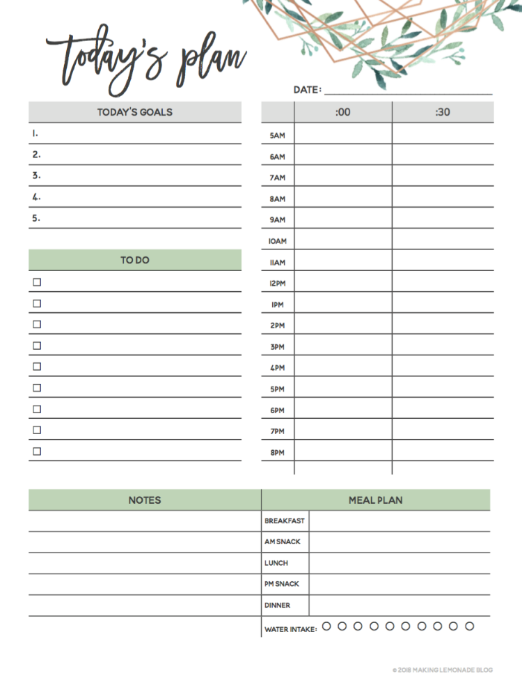 Get Organized with our Free Printable 2019 Planner! - Making Lemonade