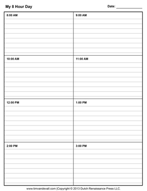 Free Printable Daily Planner Template PDF - Tims Printables