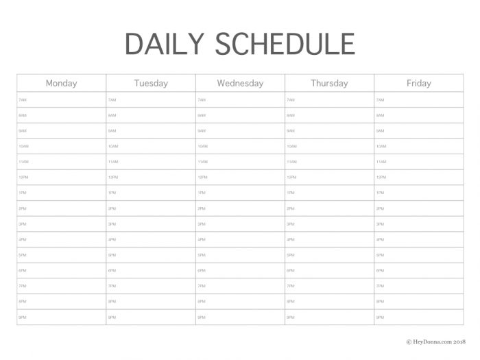 Create a Daily Schedule for Kids With These Free Printables - Hey ...