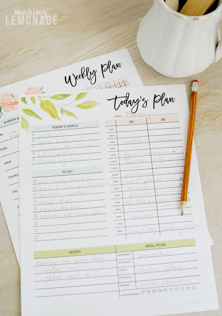 Get Your Free 2018 Printable Planner (with Daily, Weekly &  Monthly ...