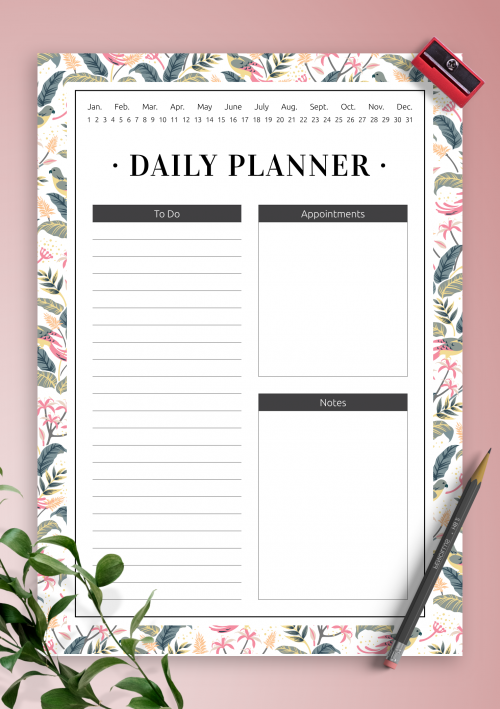 printable daily planner to do list