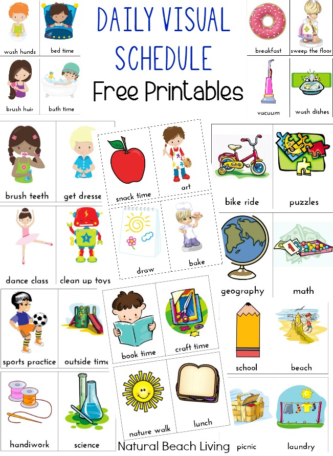 printable daily schedule autism