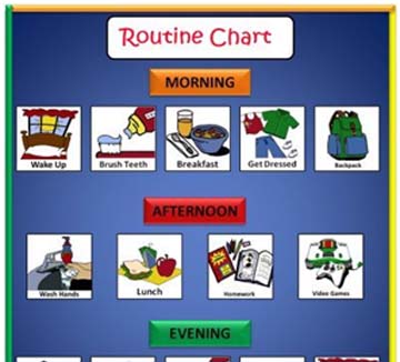 printable daily schedule autism