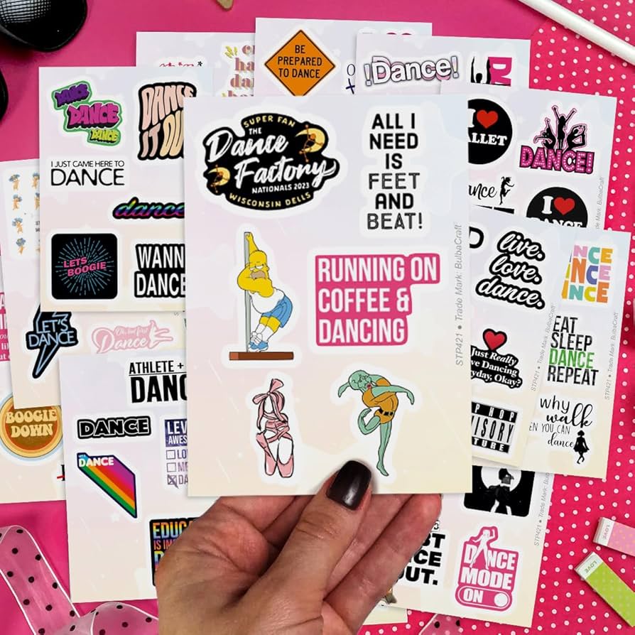 printable dance stickers