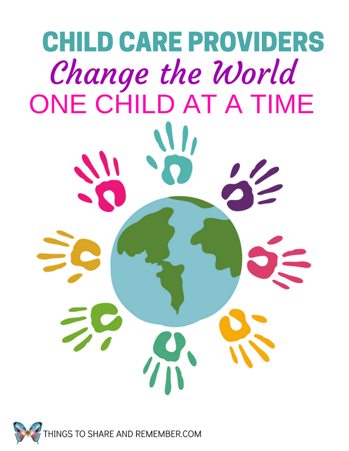 Child Care Providers Change the World Printable Poster