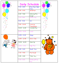Daycare Daily Schedule *** Childcare Daily Schedule, Preschool ...