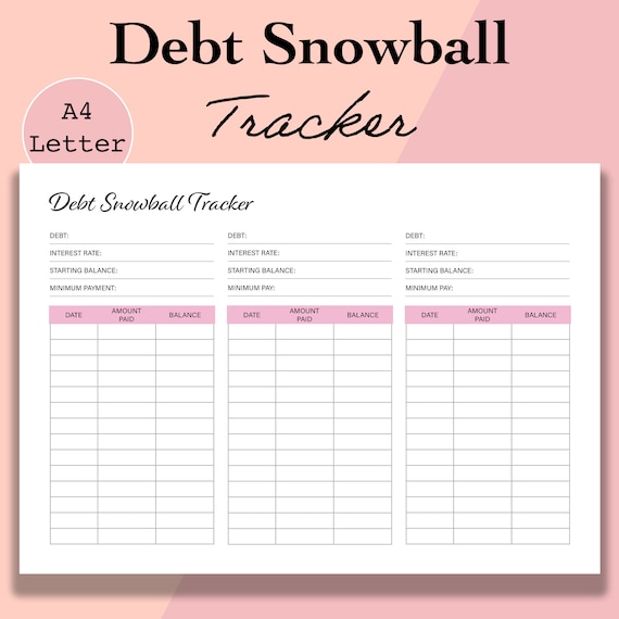 printable debt organizer