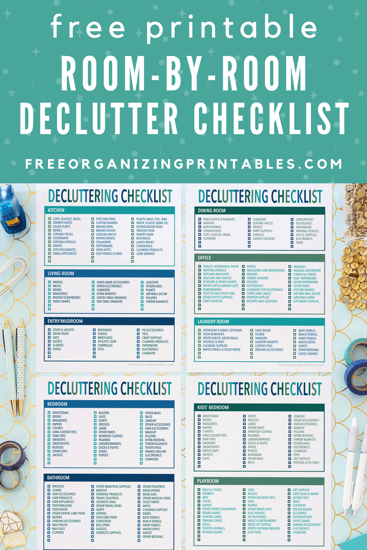 Free Printable Declutter Checklist Free Organizing Printables Free Printable Declutter Checklist Free Organizing Printables