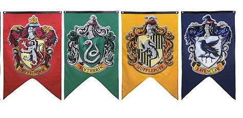 3 Otters Harry Potter Hogwarts House Flags