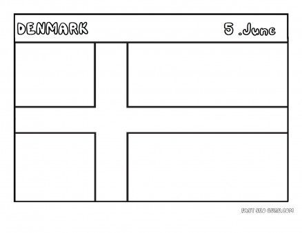 Printable flag of denmark coloring page - Free Kids Coloring Pages ...