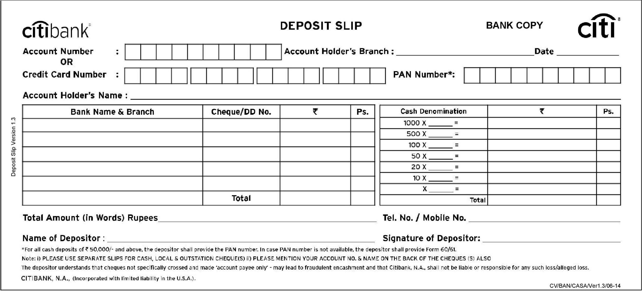 37 Bank Deposit Slip Templates &  Examples ᐅ TemplateLab