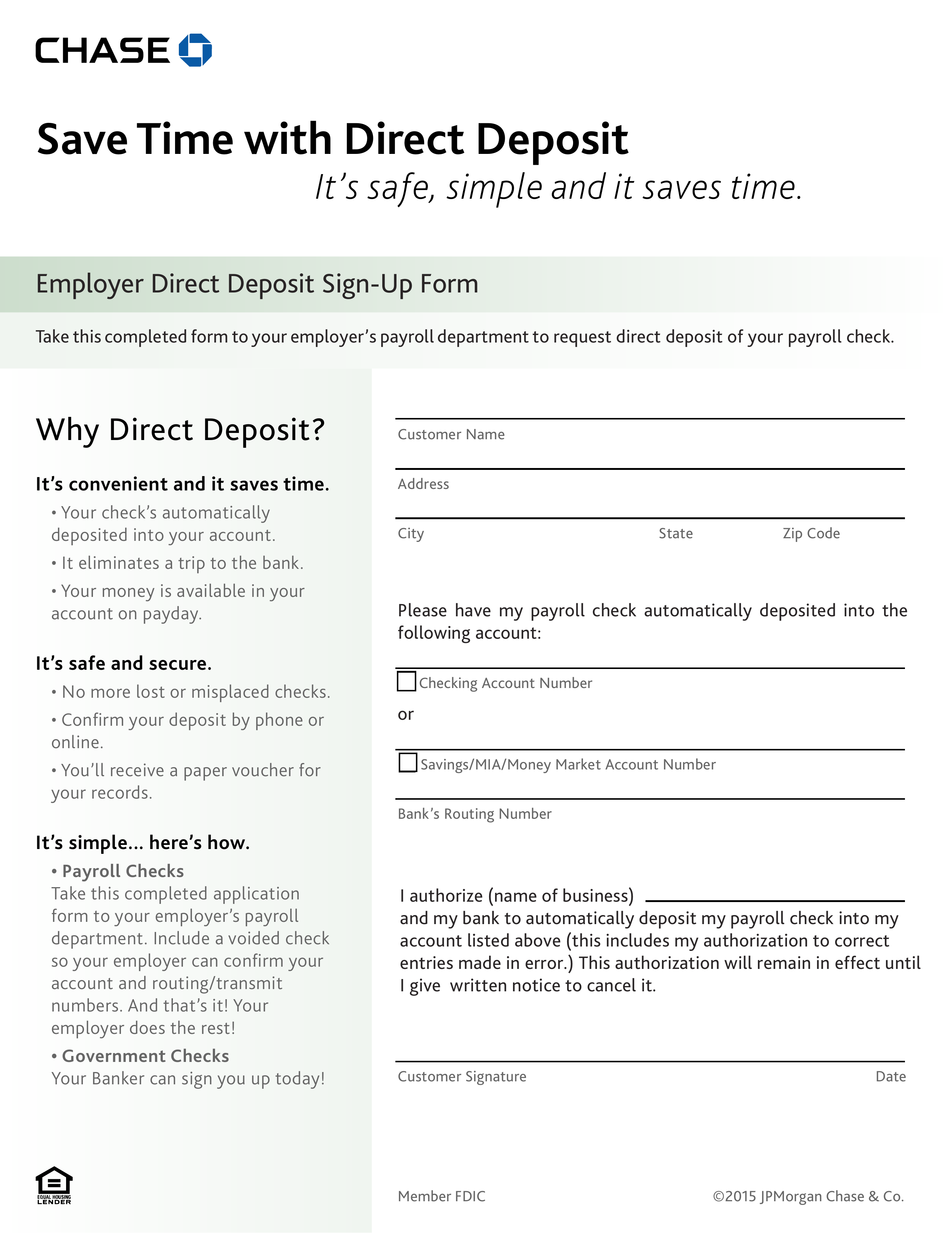 printable deposit slip chase