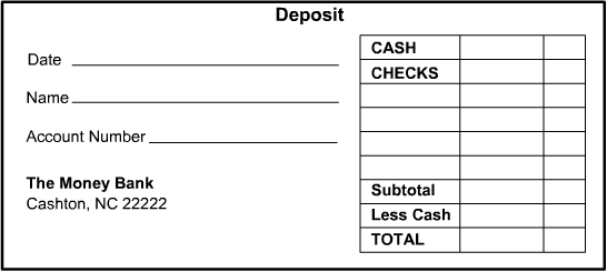 printable deposit slips for practice