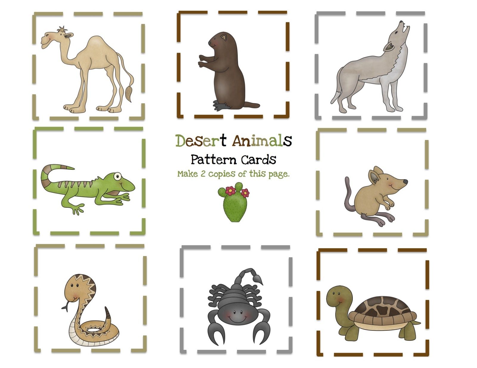 printable desert animal pictures