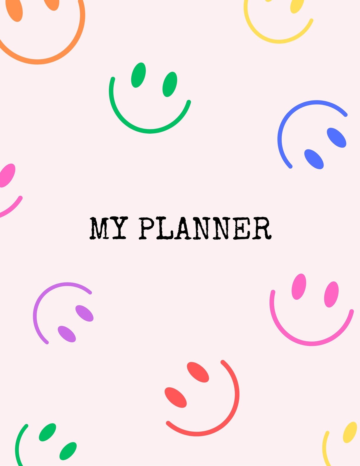 Free editable and printable planner cover templates 