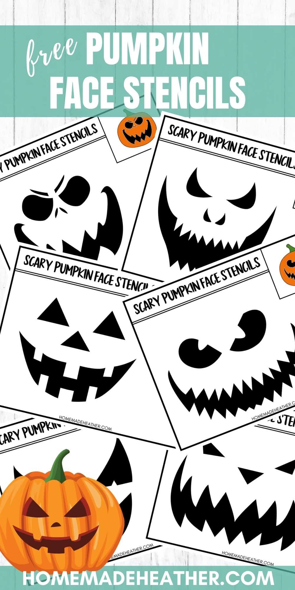 Free Printable Pumpkin Face Stencils » Homemade Heather