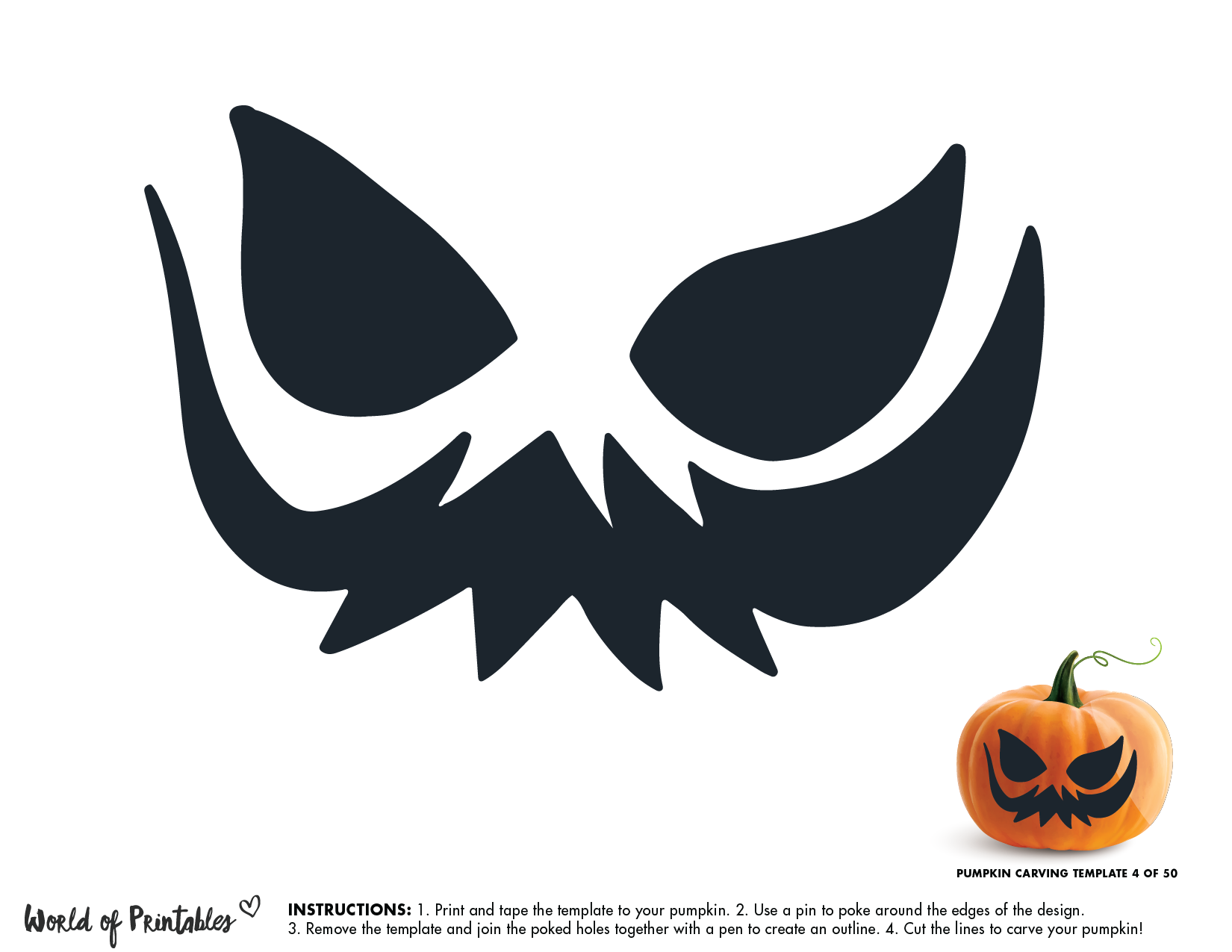 50 Easy Pumpkin Carving Stencils + The Ultimate Guide To Pumpkin ...
