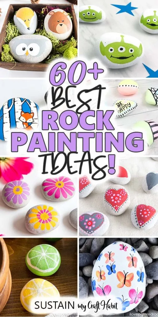 60+ Easy Rock Painting Ideas for Beginners to Try – Sustain My ...