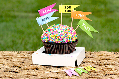 Printable Cupcake Flags - Nashville Wraps Blog