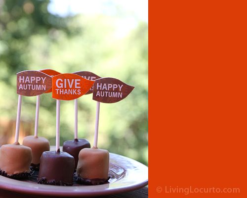 Thanksgiving Dessert Printable Party Flags