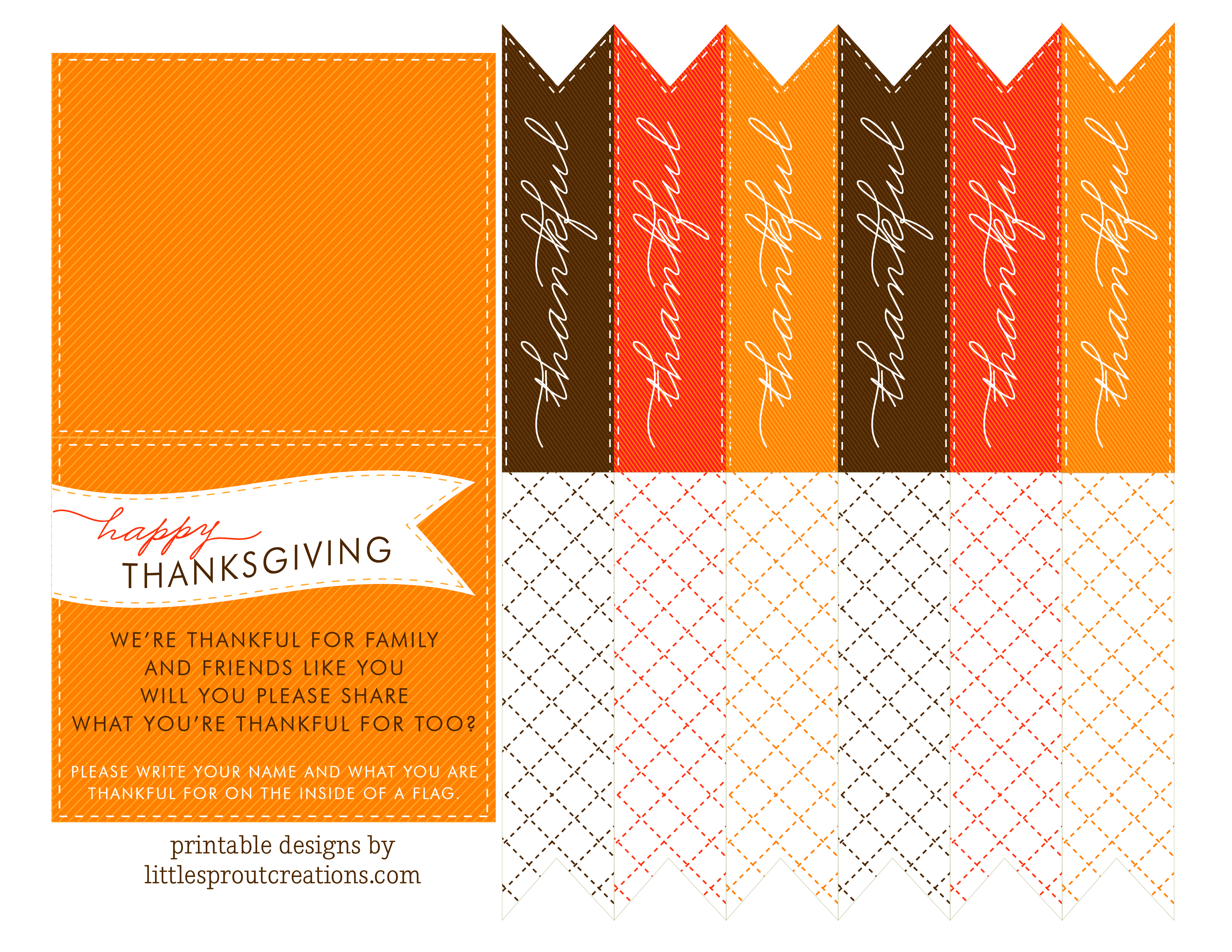 FREEBIE} Thankful Dessert Flags! - Pizzazzerie