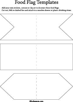 Party Flag Paper Craft Templates