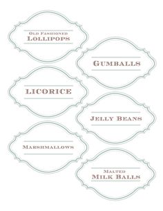 27 Desserts Table Labels ideas | table labels, printable labels ...