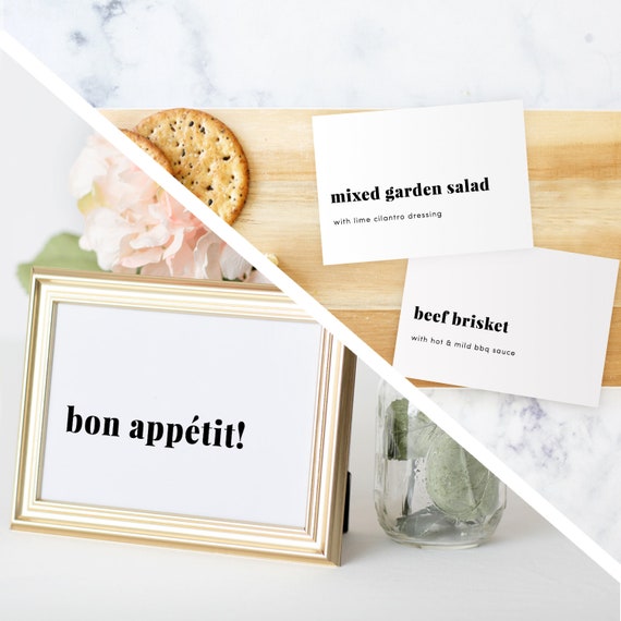 Printable Buffet Label Template, Buffet Food Sign, Buffet Labels ...