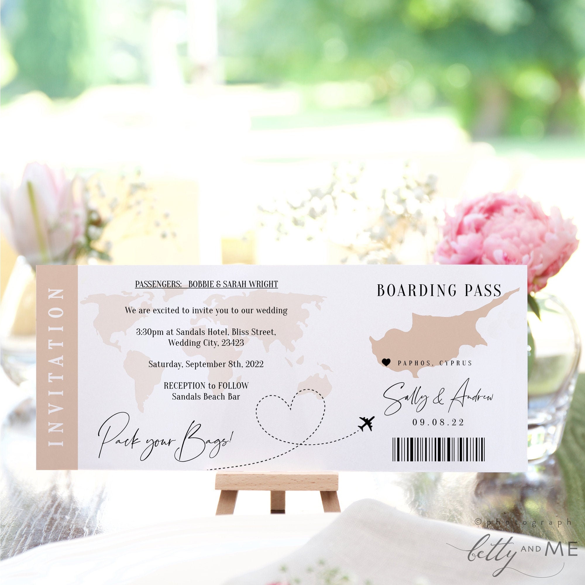 printable destination wedding invitations