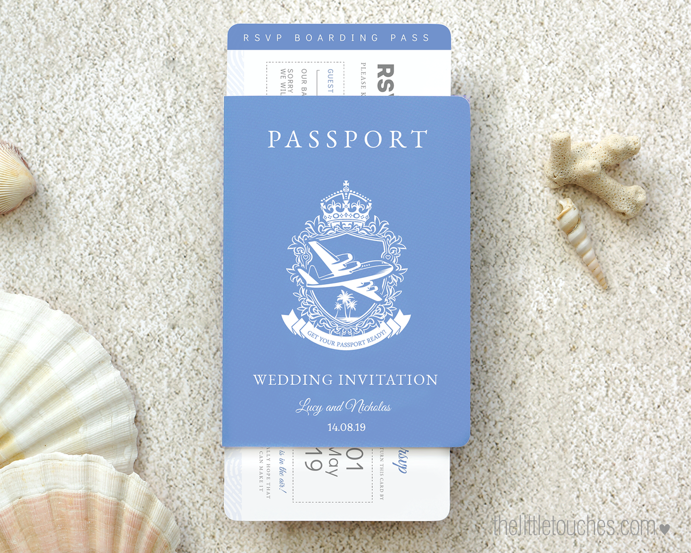 Destination Wedding Passport Style Printable Wedding Invitation ...