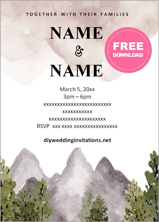 Free Printable Destination Wedding Invitations Templates Wedding ...