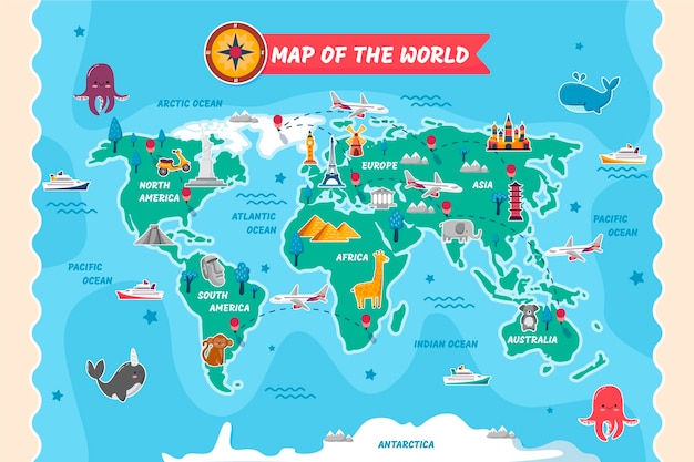 printable detailed map of the world