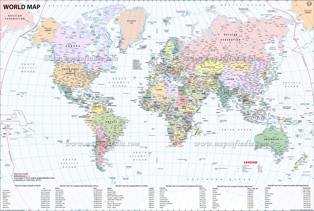 printable detailed map of the world