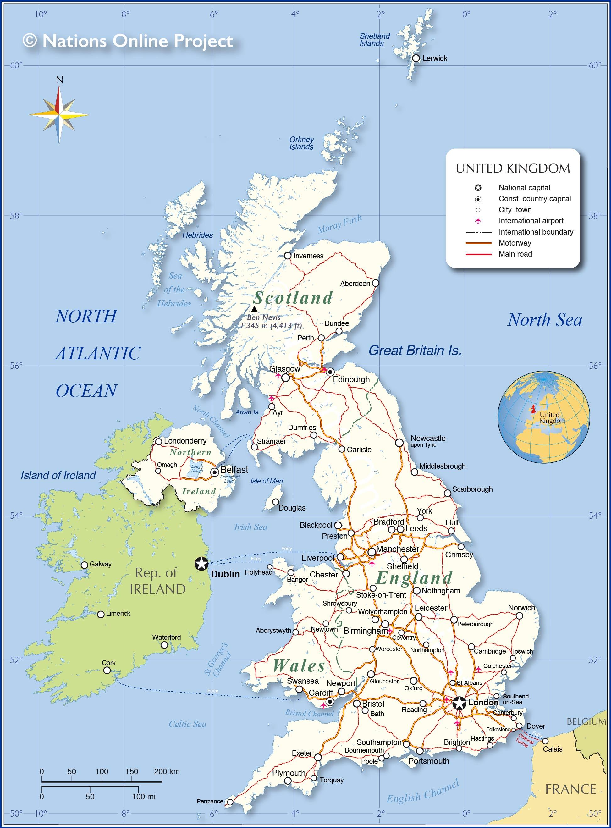 printable detailed map of uk