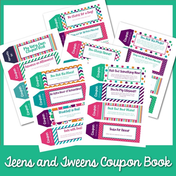 39 Printable Coupons for Tweens and Teenagers, Gifts for Teenagers ...