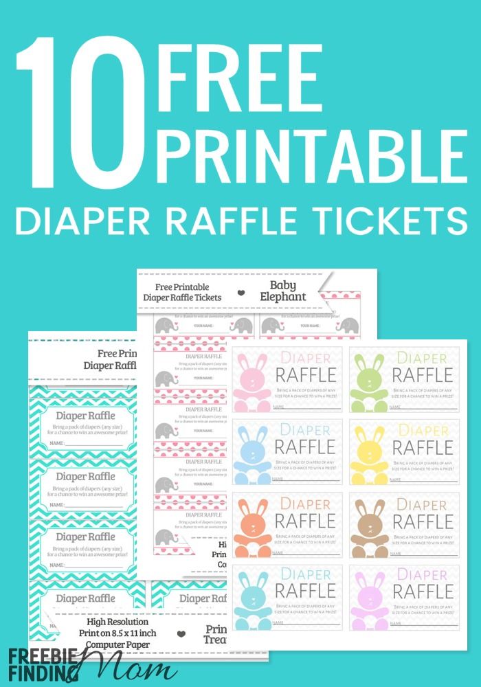 10 Free Printable Diaper Raffle Tickets - Freebie Finding Mom