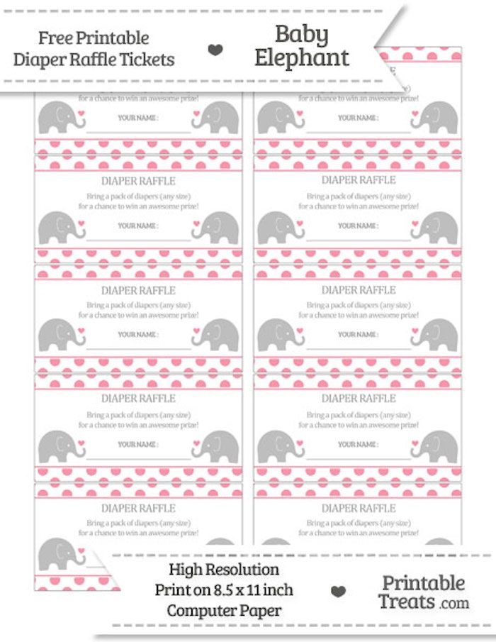 10 Free Printable Diaper Raffle Tickets - Freebie Finding Mom