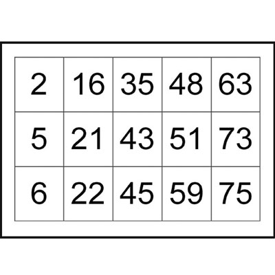 Bingo Cards Numbered to 75 - Printable - Box n Dice
