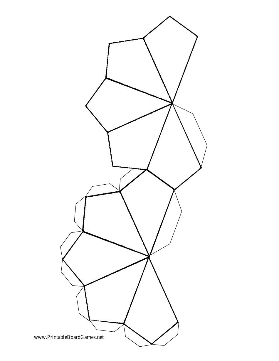 Blank 10-sided Die Template Download Printable PDF | Templateroller