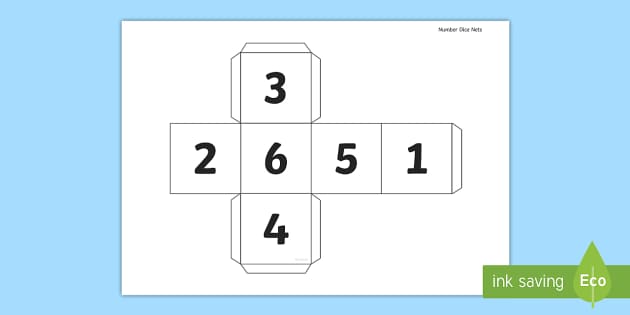 printable dice with numbers
