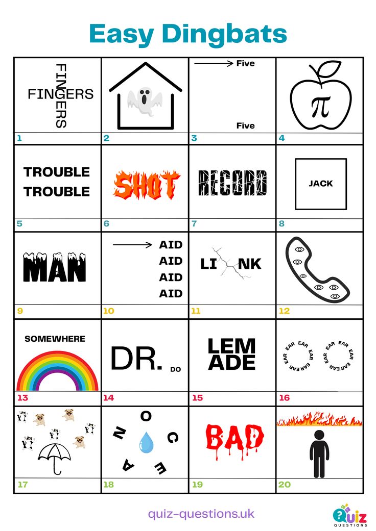 Easy Dingbats With Answers Worksheets Library