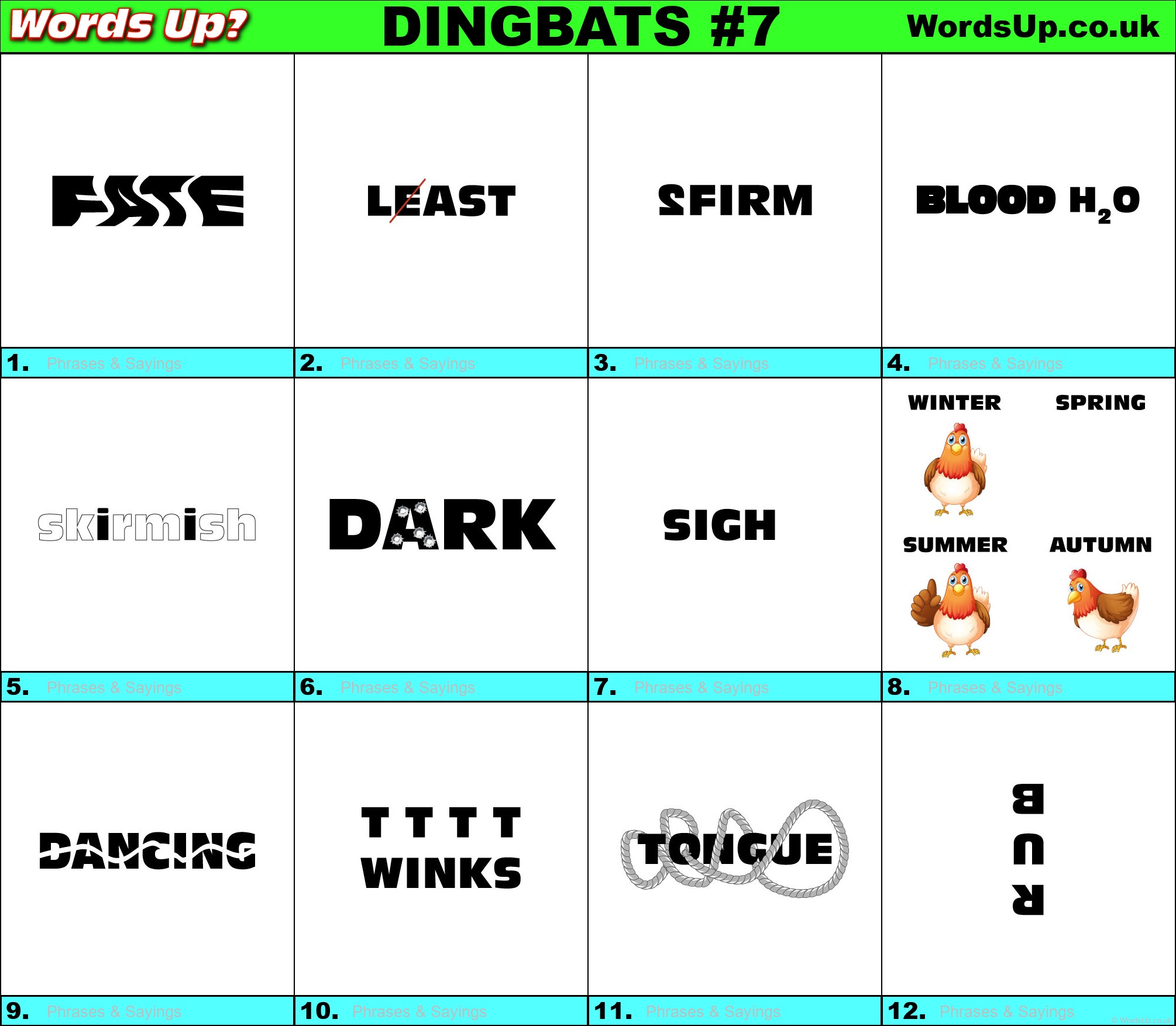 DingBat Puzzles Galway Public Library Worksheets Library