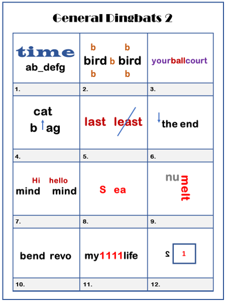 Printable Dingbats, Printable Dingbats Quiz | Free Pub Quiz