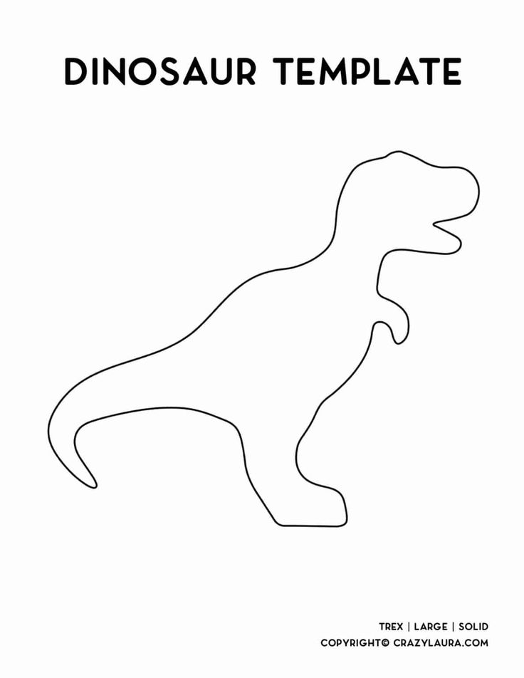 Free Dinosaur Template &  Printable Stencil