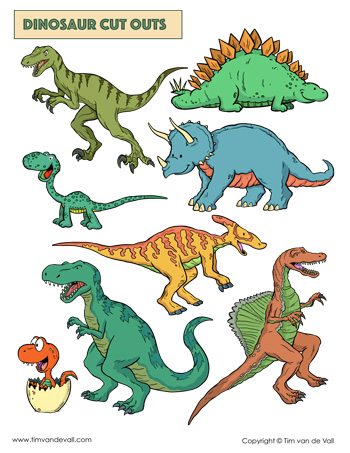 Dinosaur Cut Outs - Tims Printables