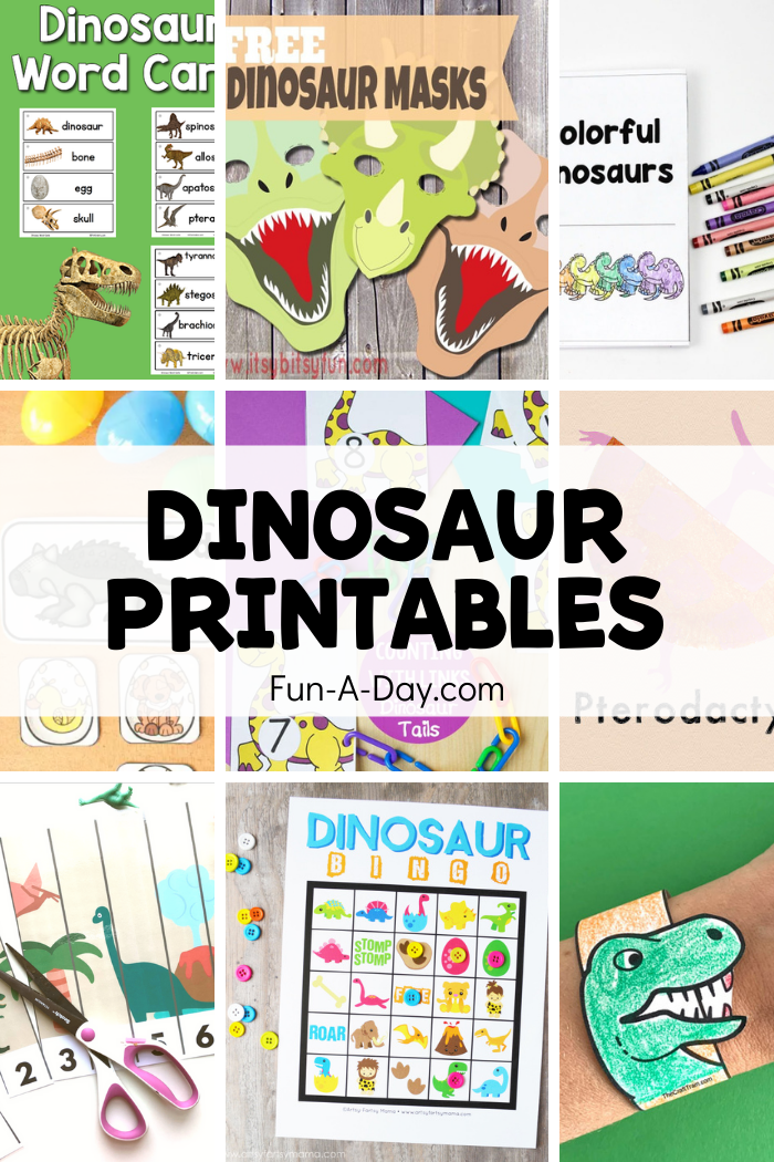 Free Dinosaur Printables for Preschool - Fun-A-Day!